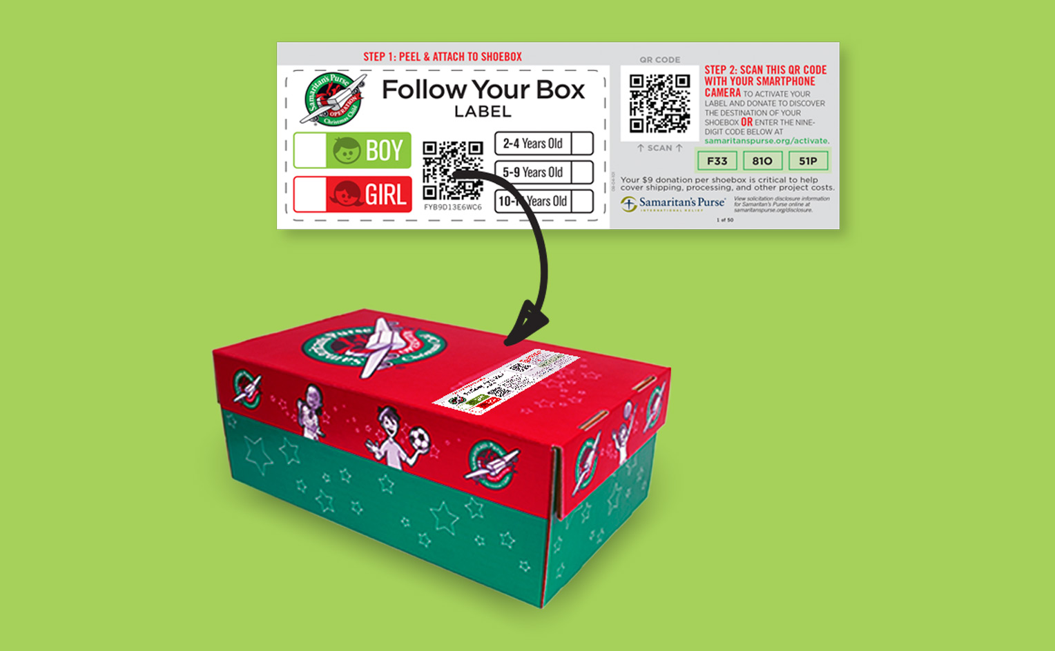 Printable Operation Christmas Child Shoebox Label