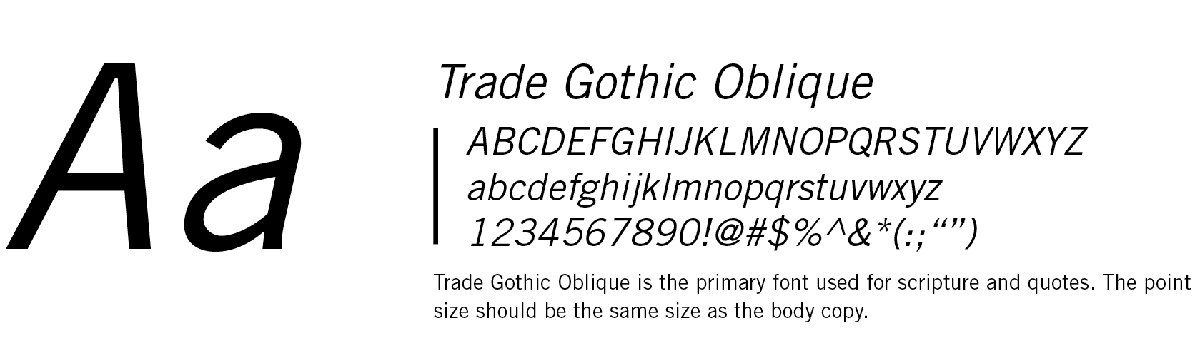 TradeGothic Oblique